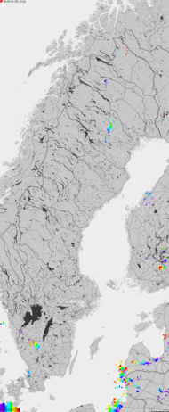 Mapa burzowa Szwecji