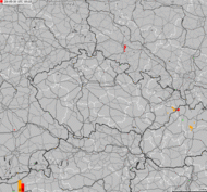 Storm report map of Czech