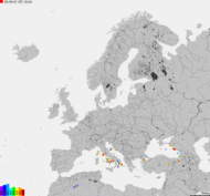 Storm report map of Europe