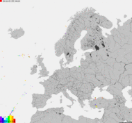 Storm report map of Europe