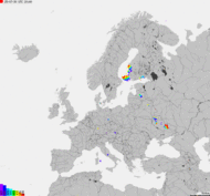 Mapa burzowa Europy