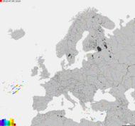 Storm report map of Europe