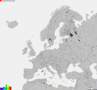 Storm report map of Europe