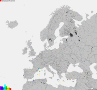 Storm report map of Europe