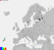Storm report map of Europe