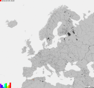 Storm report map of Europe