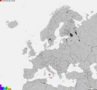 Storm report map of Europe