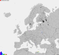 Storm report map of Europe