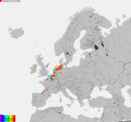 Storm report map of Europe