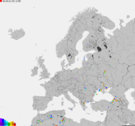 Mapa burzowa Europy