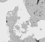 Storm report map of Denmark