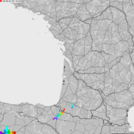 Storm report map of France