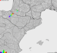 Mapa burzowa Hiszpanii, Portugalii