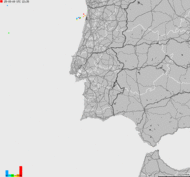 Storm report map of Spain, Portugal