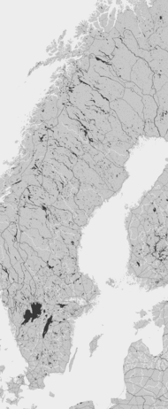 Storm report map of Sweden