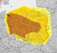 Severe weather alert for Poland
