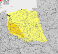 Severe weather alert for Poland