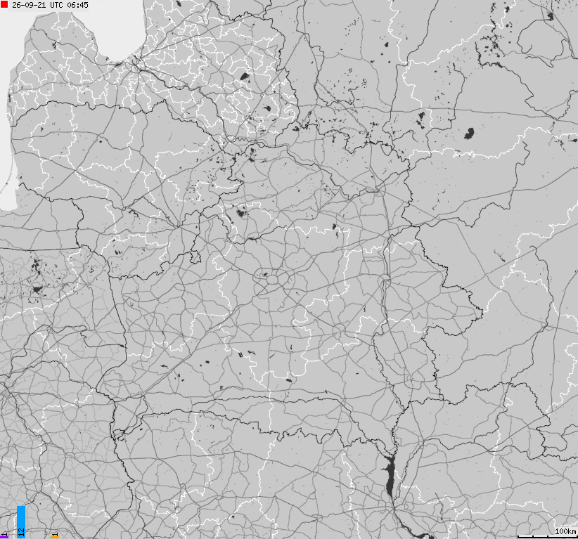 Map of lightnings Belarus