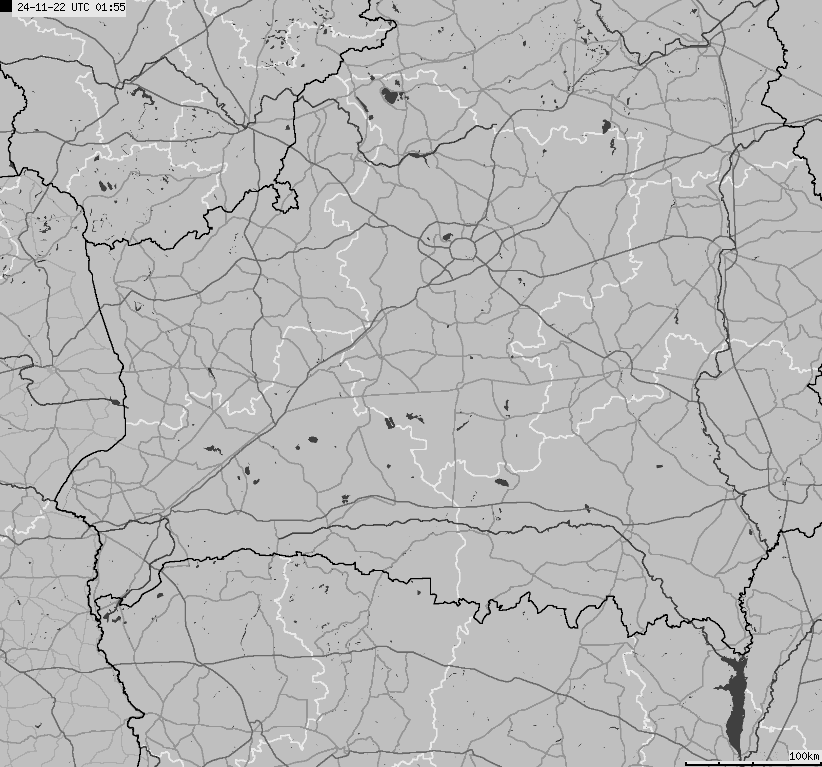 Mapa wyładowań atmosferycznych Białorusi