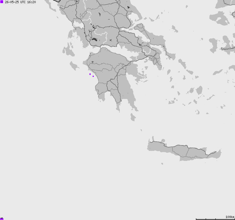 Map of lightnings France