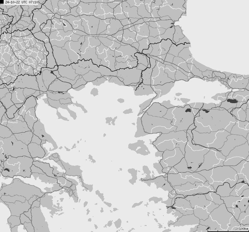 Map of lightnings France