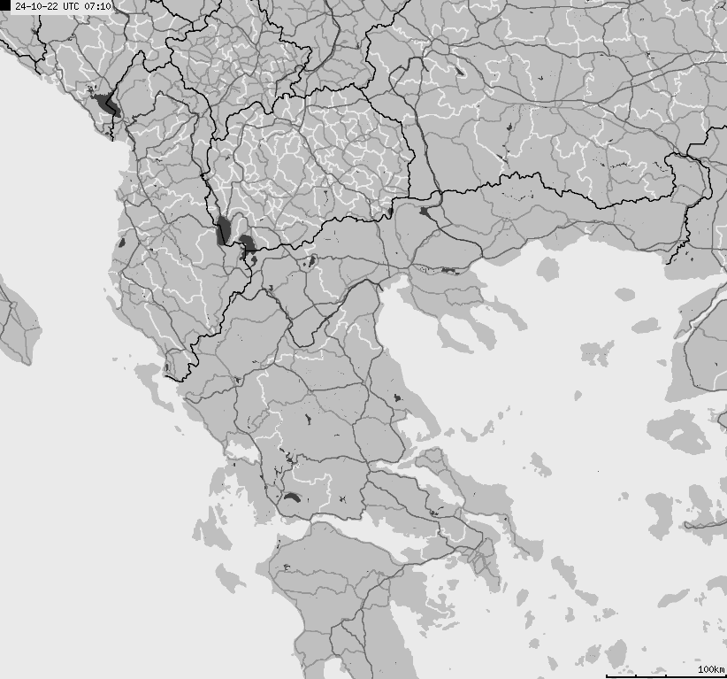 Map of lightnings France