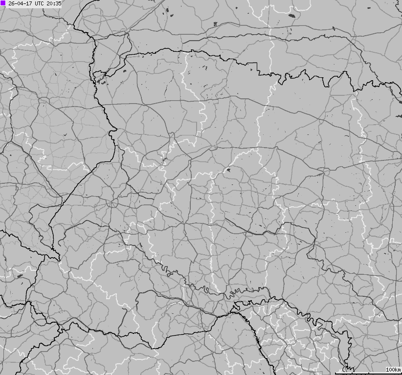 Map of lightnings Ukraine