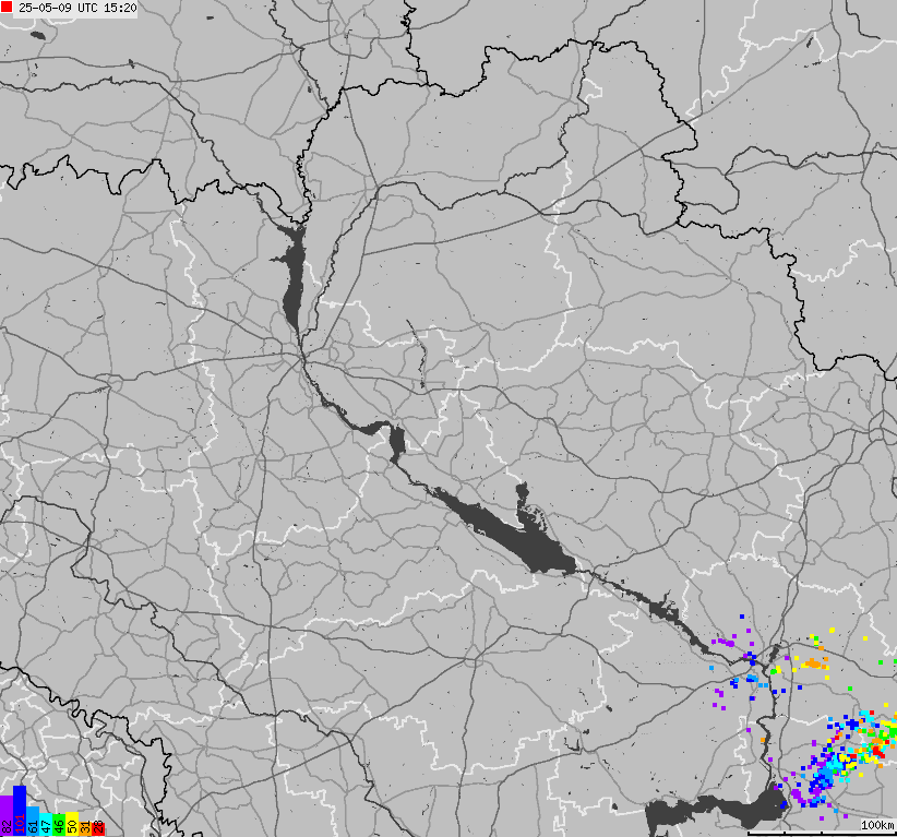 Map of lightnings Ukraine