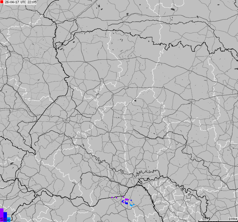Map of lightnings Ukraine