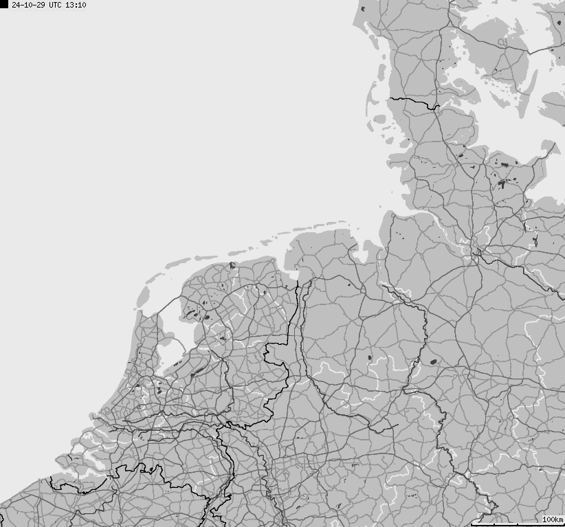 Mapa wyładowań atmosferycznych na obszarze Niemiec