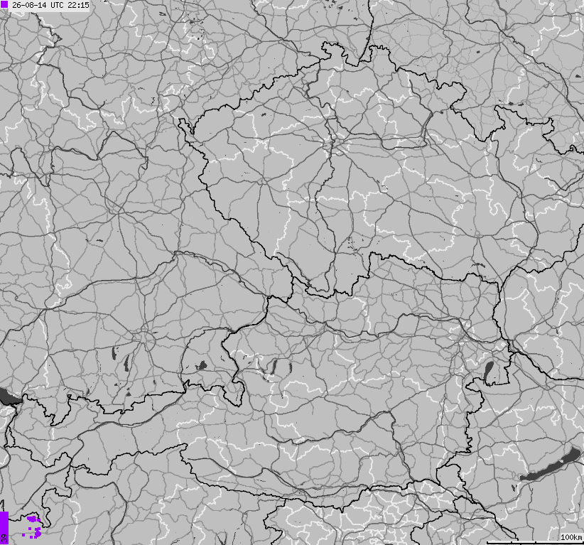 Mapa wyładowań atmosferycznych na obszarze Niemiec