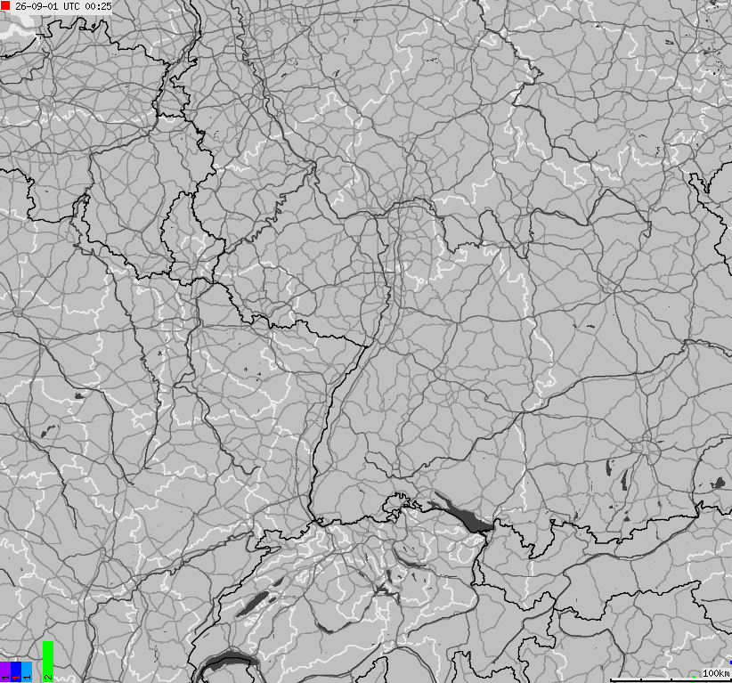 Map of lightnings across German