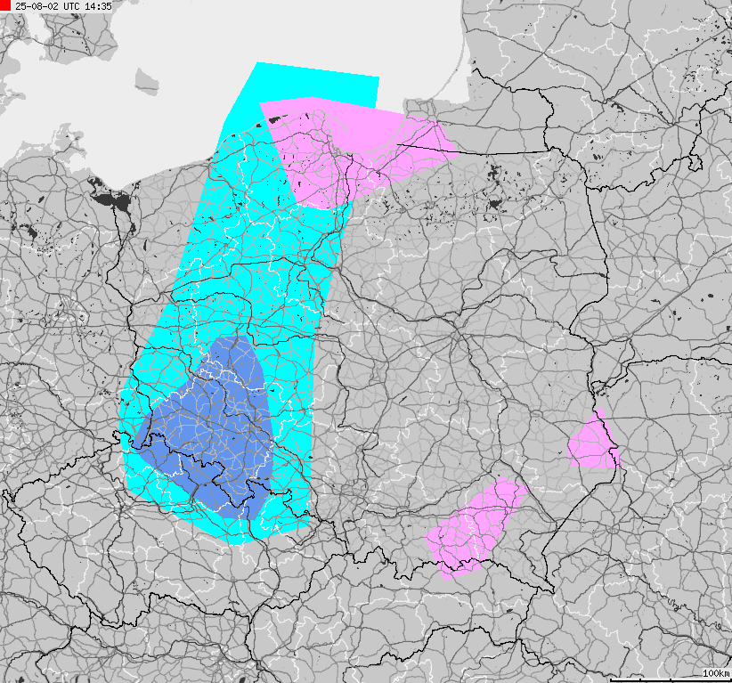 Mapa zagrożeń pogodowych dla obszaru Polski