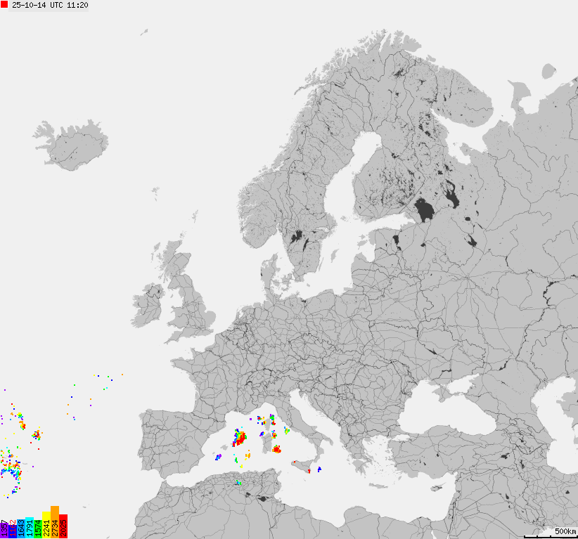 Mapa burzowa Europy