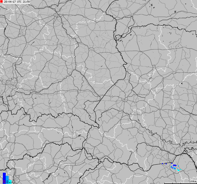 Mapa wyładowań atmosferycznych na obszarze Polski