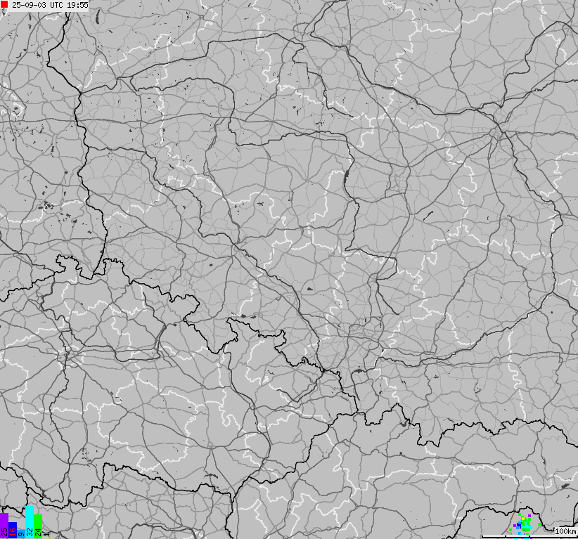 Map of lightnings across Poland