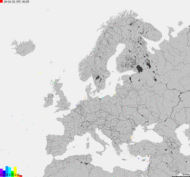 Storm report map of Europe