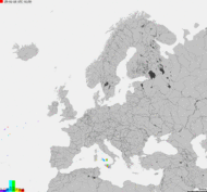 Storm report map of Europe