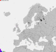Storm report map of Europe
