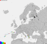 Storm report map of Europe