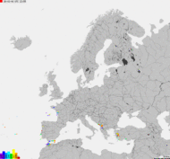 Storm report map of Europe