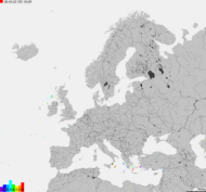 Storm report map of Europe