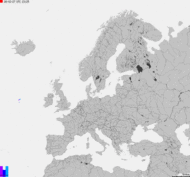 Storm report map of Europe