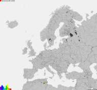 Storm report map of Europe
