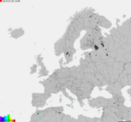 Storm report map of Europe