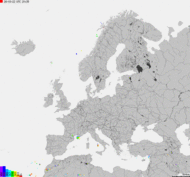 Storm report map of Europe