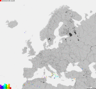 Storm report map of Europe