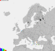 Storm report map of Europe