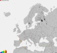Storm report map of Europe