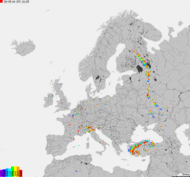 Storm report map of Europe